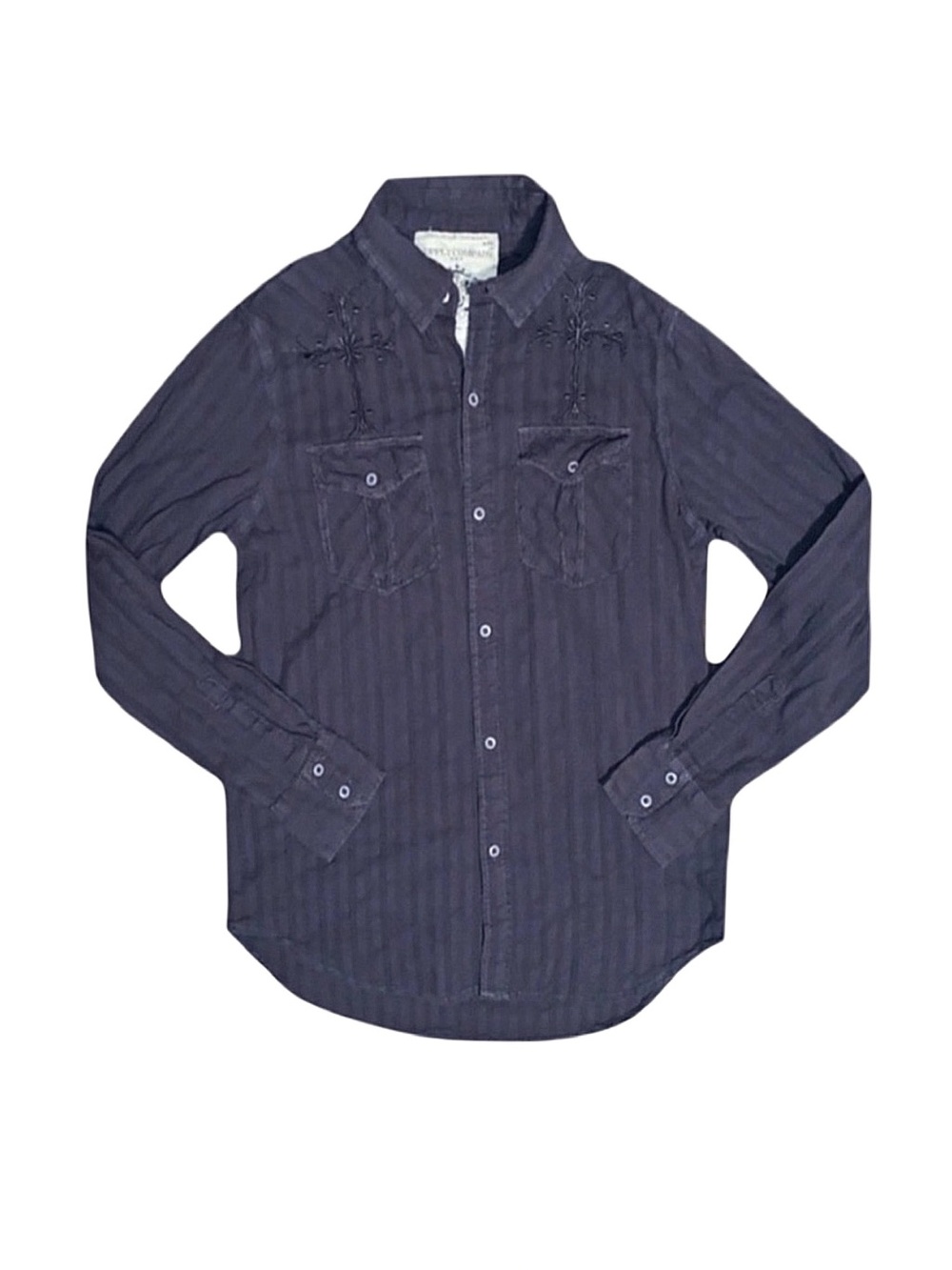 SUPPLY COMPANY Men's Blue Button Down Long Sleeve Top Large